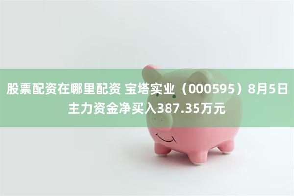 股票配资在哪里配资 宝塔实业（000595）8月5日主力资金净买入387.35万元