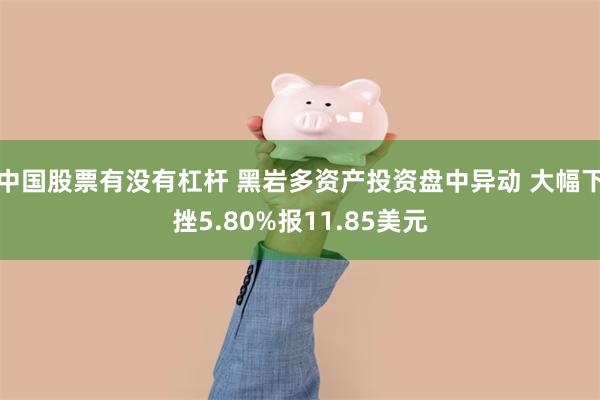 中国股票有没有杠杆 黑岩多资产投资盘中异动 大幅下挫5.80%报11.85美元