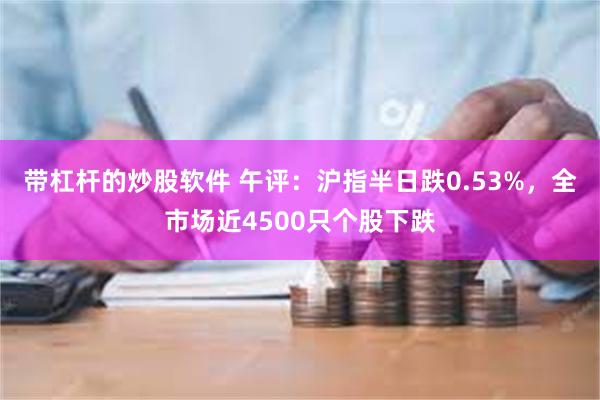 带杠杆的炒股软件 午评：沪指半日跌0.53%，全市场近4500只个股下跌