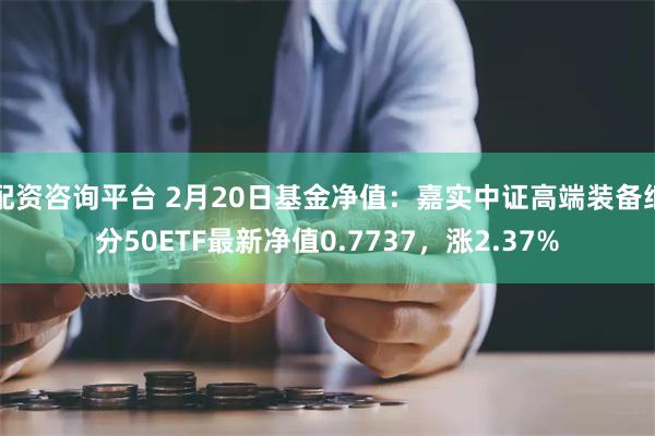 配资咨询平台 2月20日基金净值：嘉实中证高端装备细分50ETF最新净值0.7737，涨2.37%